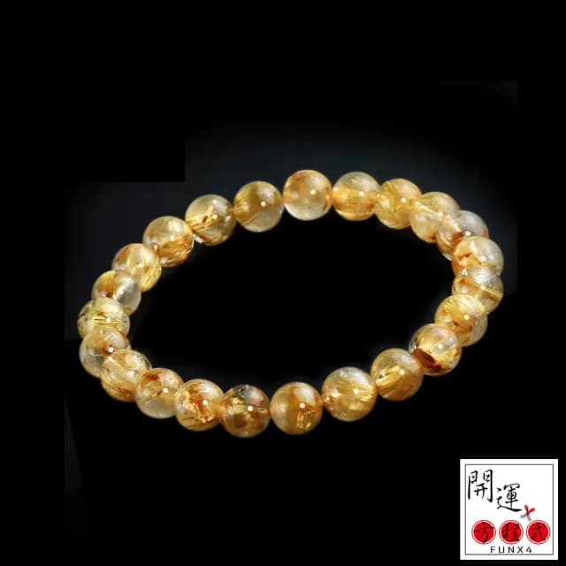 【開運方程式】天然滿絲鈦晶8mm手珠(強大自身財運 開運手鍊)