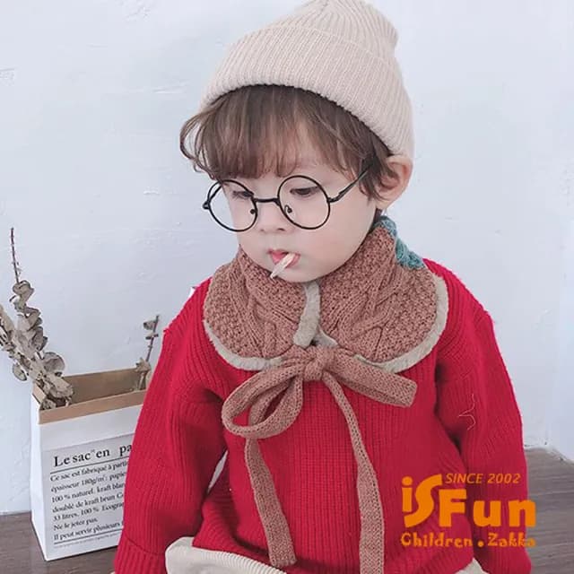 【iSFun】雙色麻花＊兩用保暖刷毛耳罩圍巾/3色可選