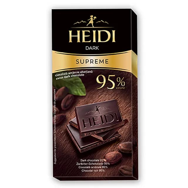 即期品【瑞士赫蒂HEIDI】95%黑巧克力50g