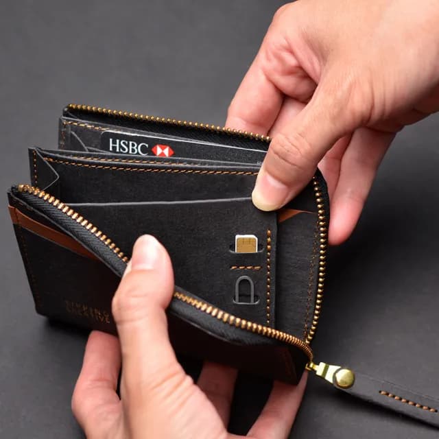 【俬品創意】雙11 L型零錢包_咖啡黑(RFID防盜刷.感應免取卡)