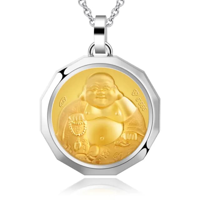 【KATROY】十二生肖．金飾項鍊．母親節禮物(彌勒佛)
