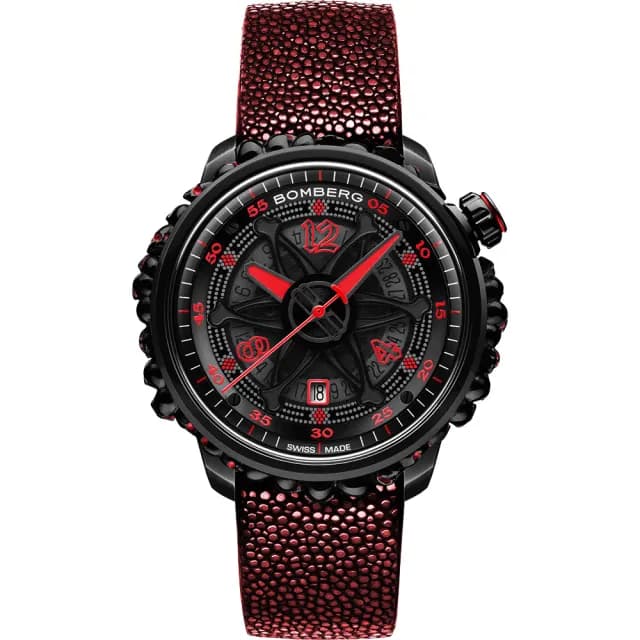 【BOMBERG】炸彈錶BB-01 系列限量骷髏魅影機械錶-紅x黑/43mm 送禮 禮物 推薦(CT43APBA.25-2.11)