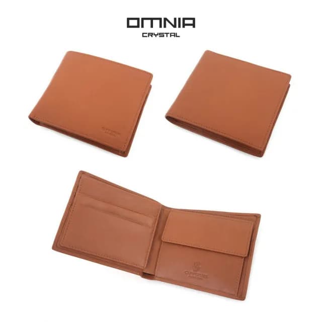 【OMNIA】情人節禮物 七夕 韓國Coin真皮短夾 男用皮夾 鈔票卡片收納皮夾 NO.1083C(真皮包包)