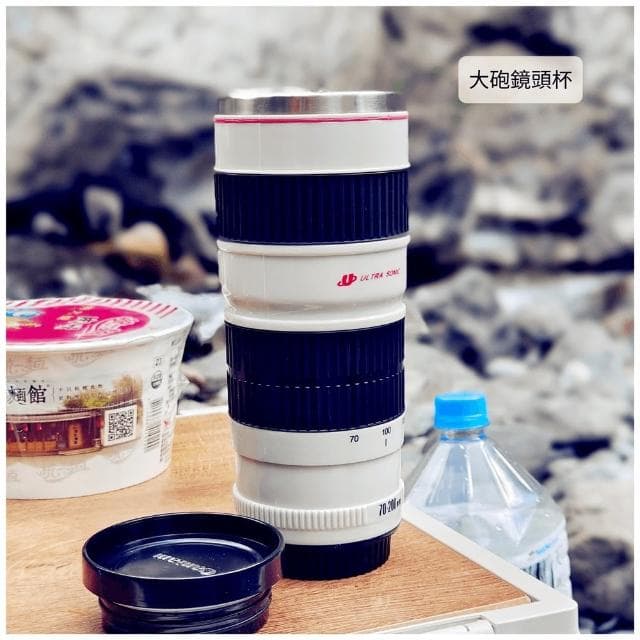 【May Shop】創意單眼鏡頭不鏽鋼大砲杯 保溫杯 含蓋(聖誕交換禮物)