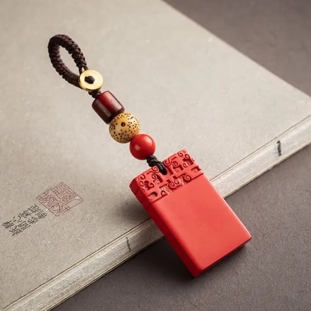 【米蘭精品】現貨+預購 手機掛飾鑰匙扣(天然朱砂平安無事牌包包配飾母親節情人節生日聖誕節禮物2款73xd23)