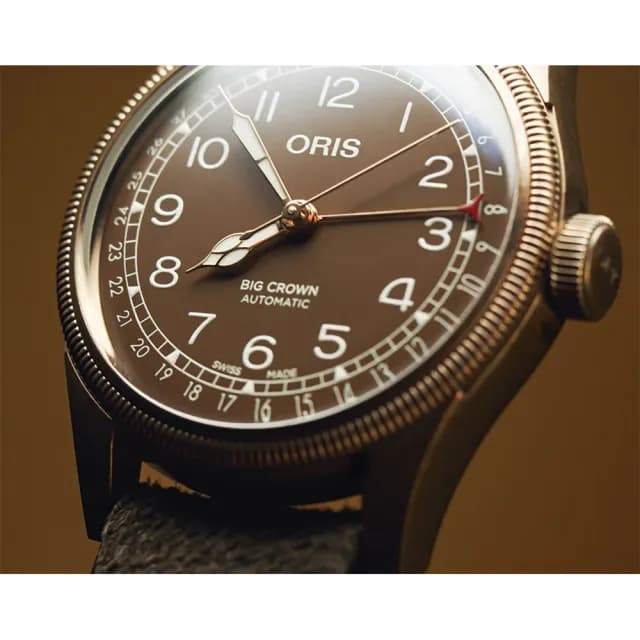 【ORIS 豪利時】BIG CROWN 指針式日期青銅錶 禮物 送禮 推薦(0175477413166-0752074BR)