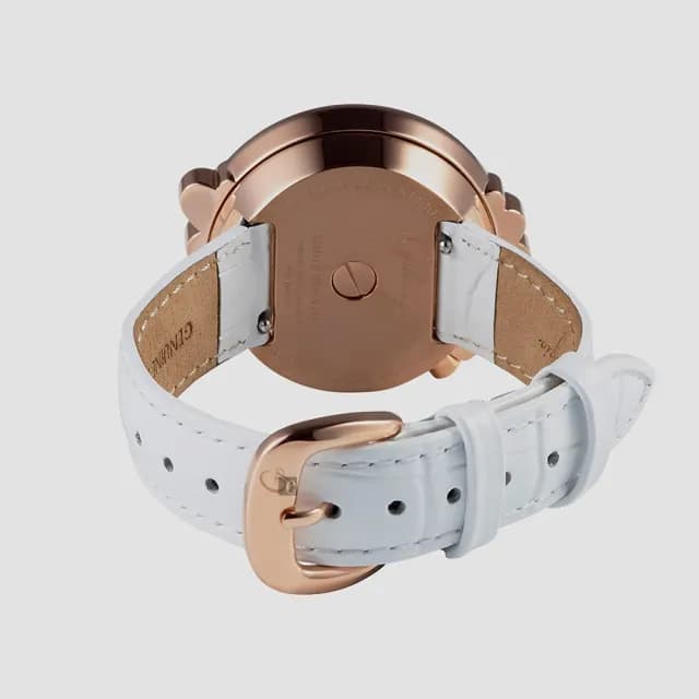 【Galtiscopio 迦堤】閃轉浪漫系列幾何手錶-白x玫塊金/36mm 禮物 送禮 推薦(SRRGS001WLS)