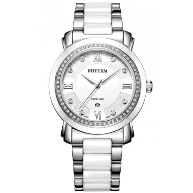 【RHYTHM 麗聲】都會陶瓷手錶-37mm 送禮 禮物 推薦(F1303T01)