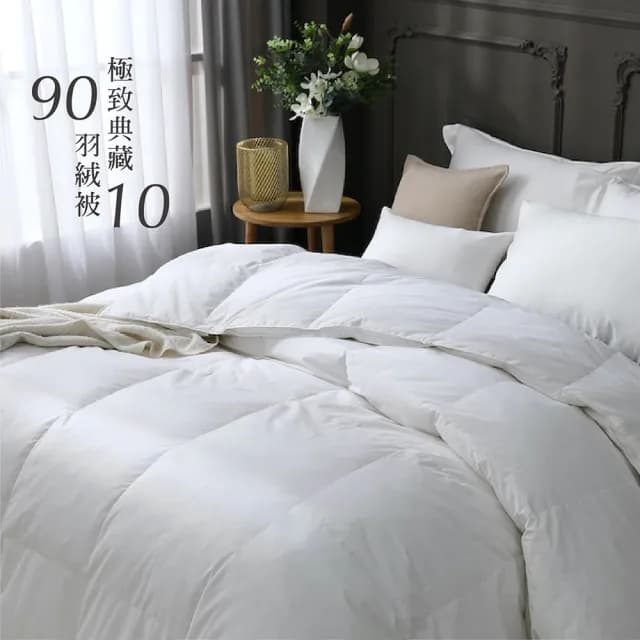 【ISHUR 伊舒爾】90/10極致典藏羽絨被 100%精梳棉表布 台灣製造 雙人2.5kg(贈防潮棉被袋/冬被/棉被/被子)