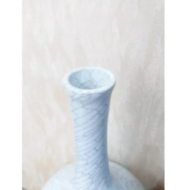 【創藝工坊】冰裂白釉擋瓶(生活陶 品茗茶 冰裂白釉 茶具茶碗 極致藝品 擋瓶)