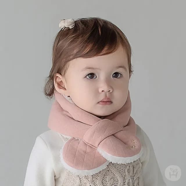 【Happy Prince】韓國製 Rabina雪絨內裡嬰兒童圍巾(保暖寶寶圍脖圍兜口水巾)