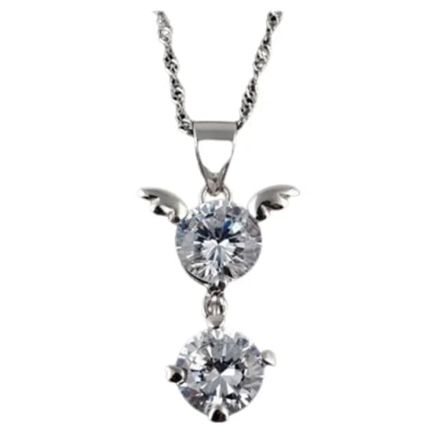 【米蘭精品】現貨+預購 925純銀項鍊鑲鑽吊墜(時尚可愛耀眼迷人母親節情人節生日聖誕節禮物女飾品73fy41)