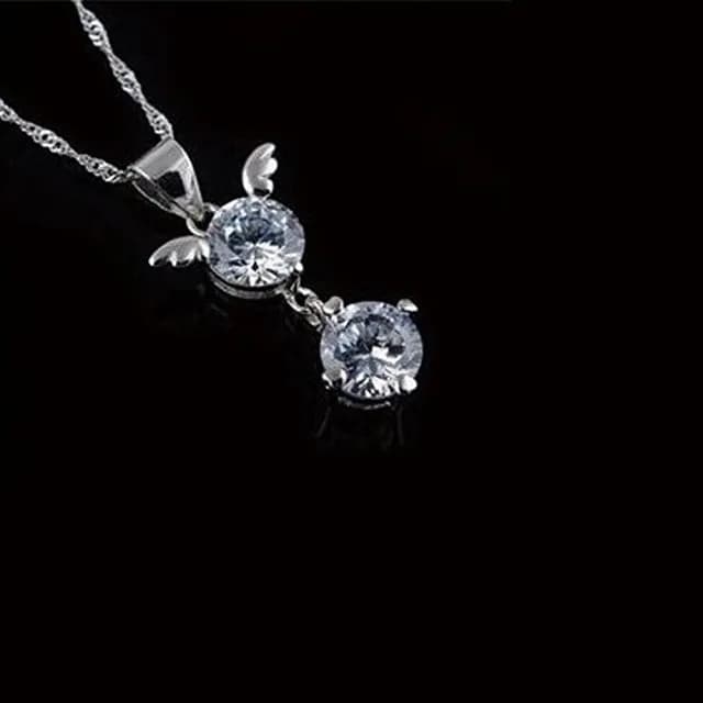 【米蘭精品】現貨+預購 925純銀項鍊鑲鑽吊墜(時尚可愛耀眼迷人母親節情人節生日聖誕節禮物女飾品73fy41)