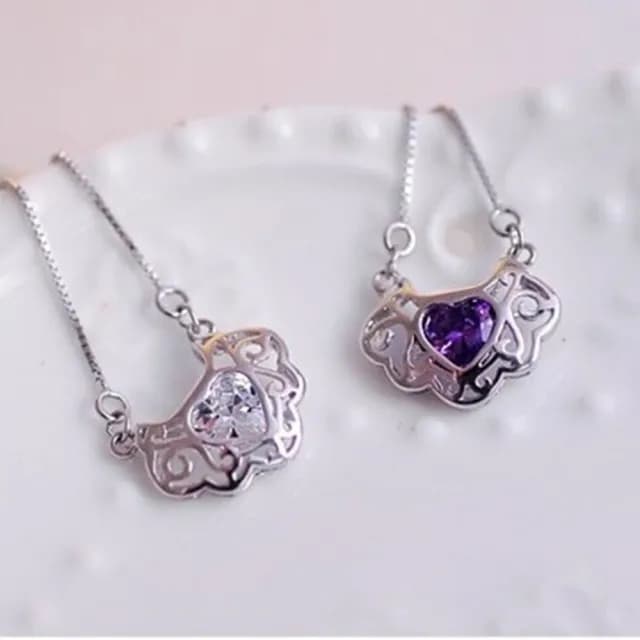 【米蘭精品】現貨+預購 925純銀項鍊鑲鑽吊墜(古典時尚精緻亮眼母親節情人節生日聖誕節禮物女飾品73fy44)