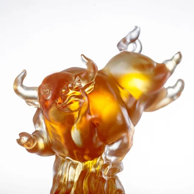 【琉璃工房 LIULI】頂尖 金牛 入厝禮/轉任/感謝(禮/琉璃/禮物/水晶/藝術品/禮贈/企業)