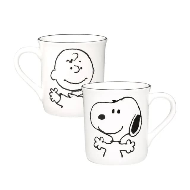 【CorelleBrands 康寧餐具】買1送1 SNOOPY 復刻黑白馬克杯(多款任選)