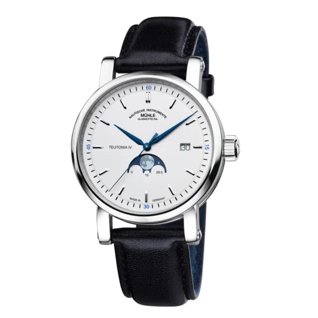 【GLASHUTTE】格拉蘇蒂·莫勒 Teutonia IV月相M1-44-05-LB機械手錶(月相錶 機械錶 男錶 女錶)