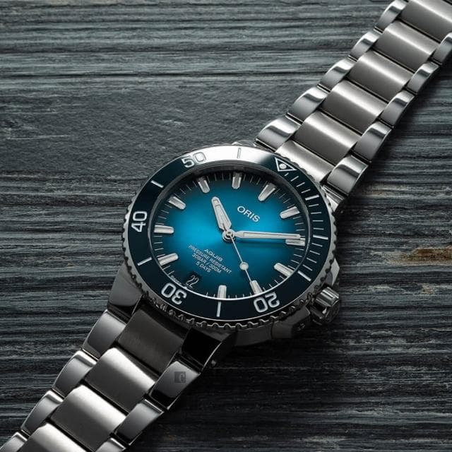【ORIS 豪利時】Aquis 五日鍊全新自製機芯 Calibre 400 潛水錶 送禮 禮物 推薦(0140077634135-0782409PEB)