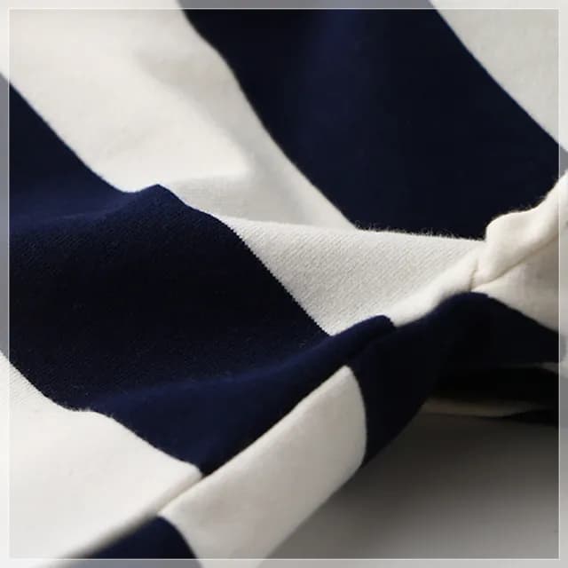 【橘魔法】深藍條紋毛圈棉長袖上衣(衛衣 薄長袖 中性款 男童 女童 小童 中童 兒童 童裝)