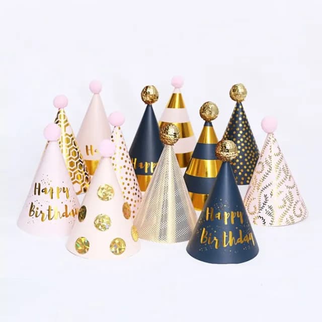 【橘魔法】（12頂一組） 生日派對帽(生日帽 節慶 節日 慶祝 派對 生日快樂 布置裝飾 活動派對 活動)