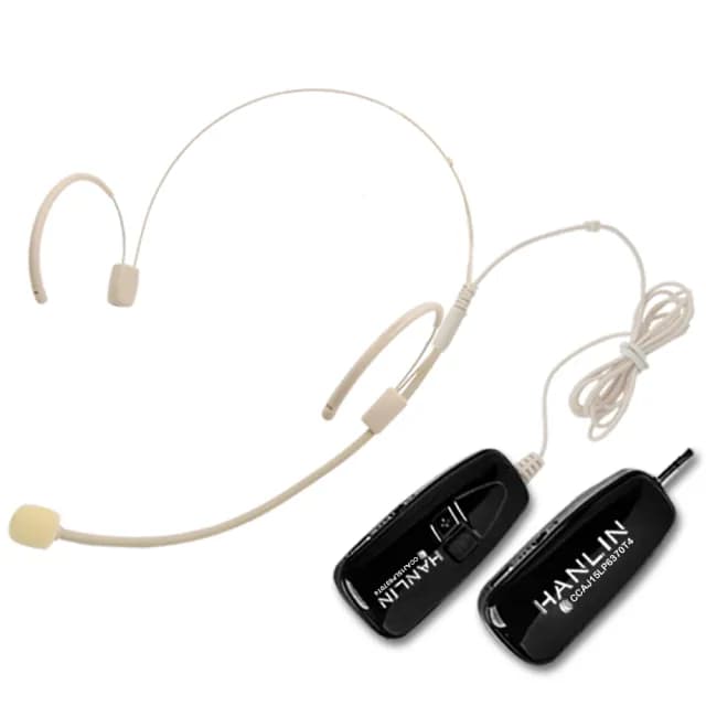 【HANLIN】2C 2.4MIC+ 輕巧新2.4G頭戴麥克風(隨插即用 演講 教學 唱歌 老師必備)