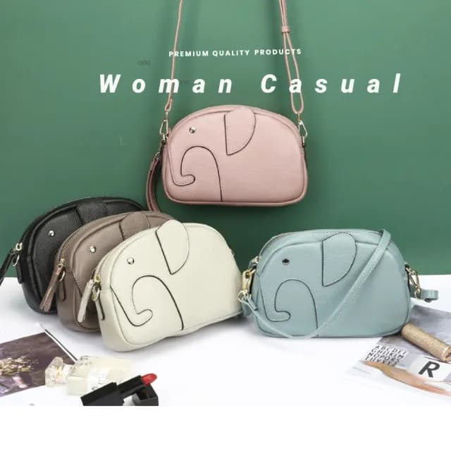 【玩皮工坊】情人節禮物 真皮頭層牛皮動物造型女士單肩包肩背包小包女包-象LB632(真皮包包 5色可選)