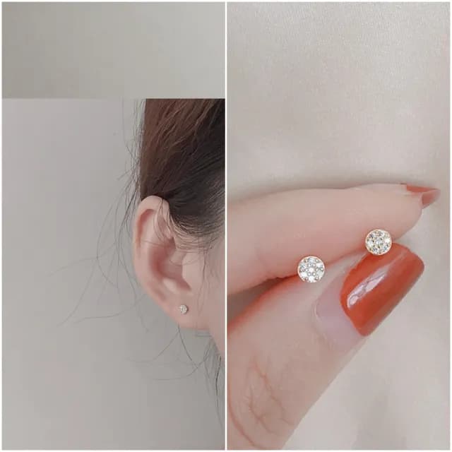 【HaNA 梨花】韓國上班OL戴不張揚．迷你小小花苞圓型耳環(針式 耳環 耳飾 耳圈 耳釘)