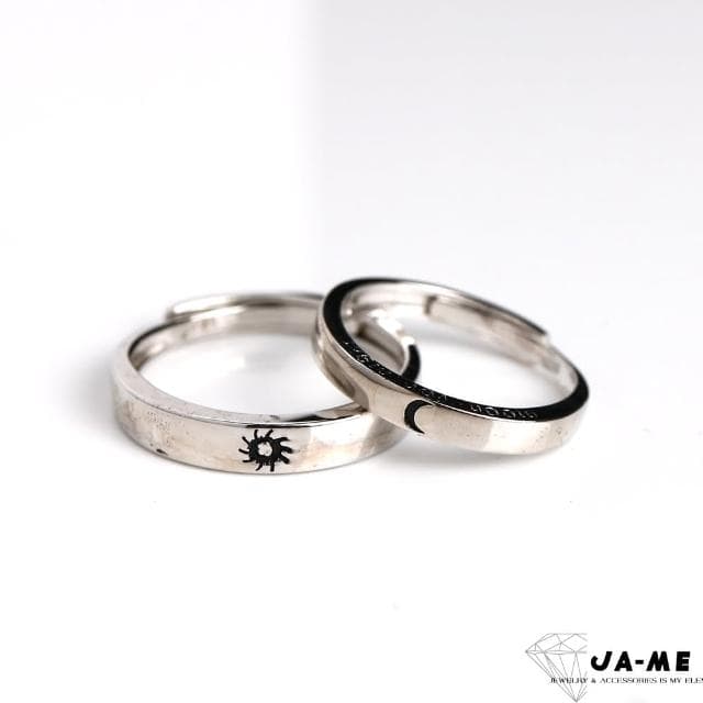 【JA-ME】千足銀情侶對戒 朝朝暮暮(母親節禮物/現貨)