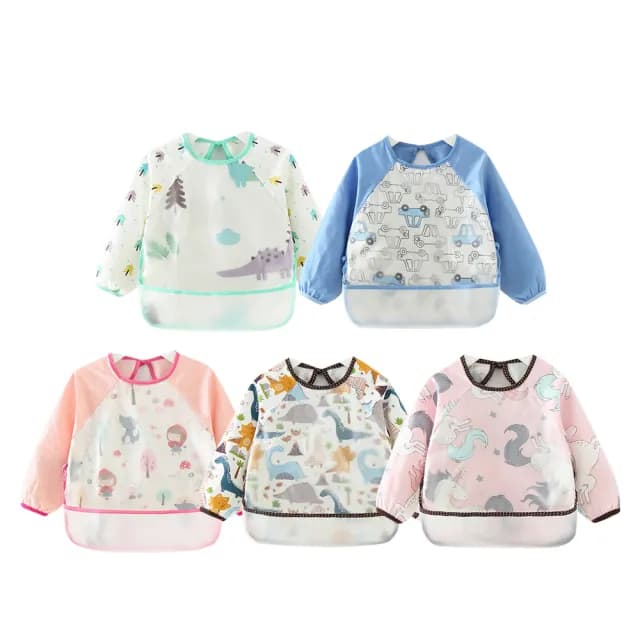 【Baby 童衣】任選 圍兜 防潑水飯兜 反穿衣 畫畫防髒衣 88665(共五色) - momo購物網 - 好評推薦 -