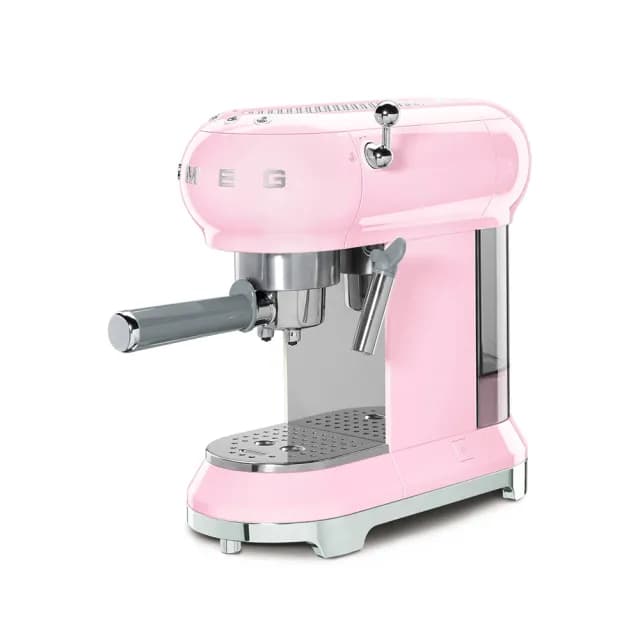 【SMEG】義大利半自動義式咖啡機-粉紅色(ECF01PKUS)