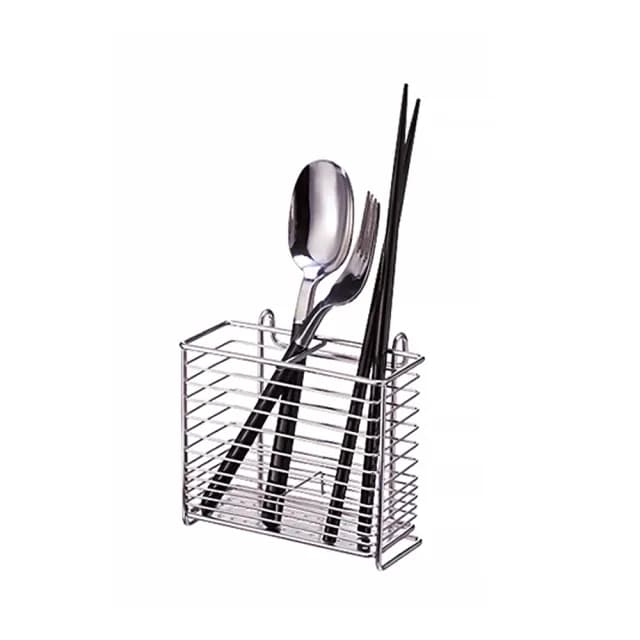 【日本ASVEL】SPOSE 不鏽鋼餐具收納架-方型(餐具收納架 / 筷子刀叉湯匙雜物 瀝水簍空 廚房置物整潔) 限