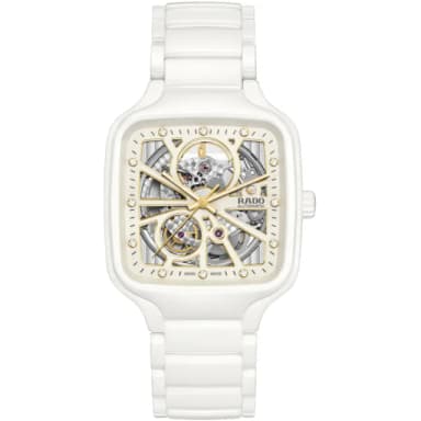【Rado 雷達表】True真系列方形真讚開芯自動機械腕錶 R02送禮推薦(R27073702)
