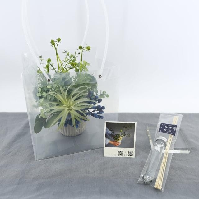 【HUGO DECO 榆果傢飾】空氣鳳梨藍莓果香氛植栽(擬真植栽/香氛/多肉植物/節慶送禮)