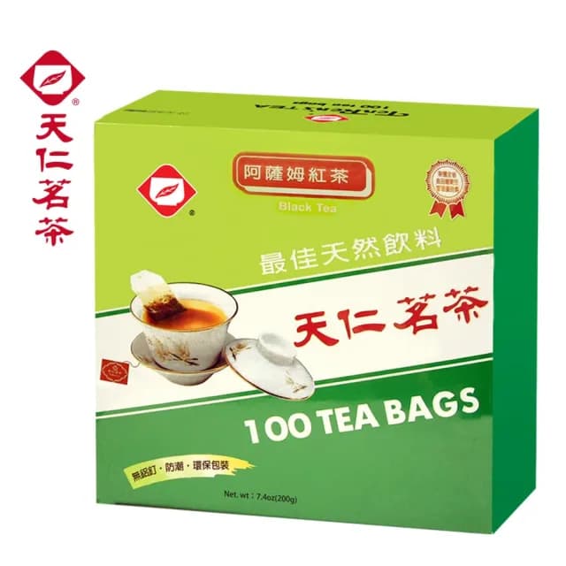 【天仁茗茶】鋁箔防潮包茶包2gx100包任選4件組(綠茶/烏龍茶/阿薩姆紅茶/茉莉綠茶/香片茶)