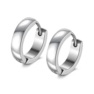 【AchiCat】耳環．易扣．耳針式．低敏(白色情人節禮物．面寬約3mm/4mm)