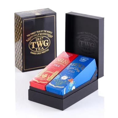 【TWG Tea】時尚茶罐雙入禮盒組 英式早餐茶100g+法式伯爵茶100g(紅茶)