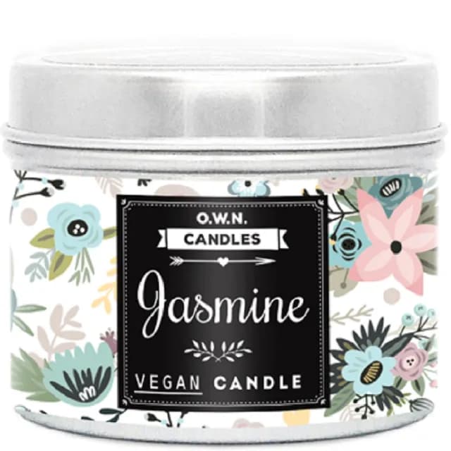 【O.W.N. 對環境友善的蠟燭】旅行蠟燭 White Jasmine 白茉莉 90G(精油、香氛蠟燭、玫瑰)