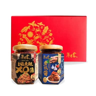 【海濤客】百萬人氣伴手禮 飛魚卵XO醬+秀根醬 禮盒組 附禮盒+禮袋(伴手禮/過年禮盒/中秋送禮)