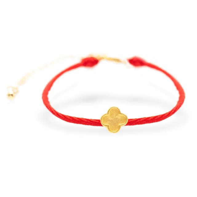 【童樂繪金飾】雙11 童心弦系列 小雲朵 親子款紅繩手鍊 約重0.02錢±0.01(彌月金飾 彌月禮)