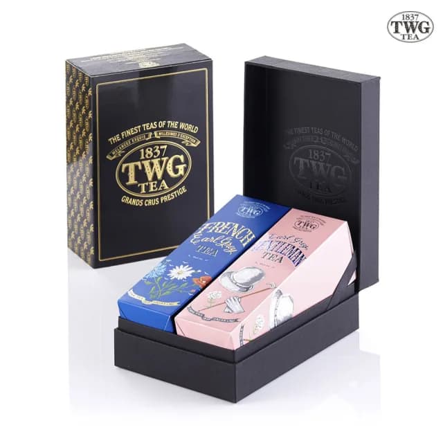 【TWG Tea】時尚茶罐雙入禮盒組 法式伯爵茶100g+紳士伯爵茶100g(紅茶)
