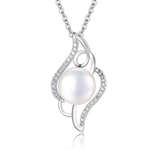 【GIUMKA】天然珍珠項鍊 精鍍正白K 風姿 生日 母親節禮物首選 MN09020(綠色)