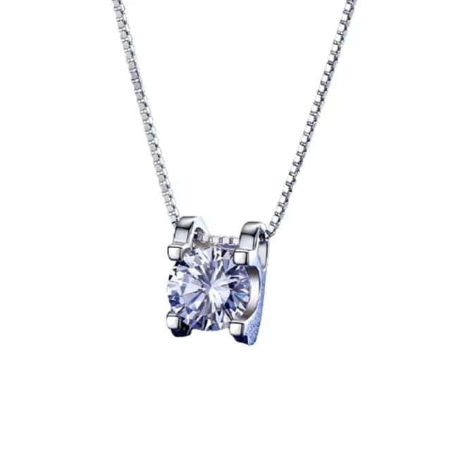 【米蘭精品】現貨+預購 莫桑鑽項鍊925純銀吊墜(2克拉8心8箭D色氣質情人節生日聖誕節禮物女飾品73yk10)