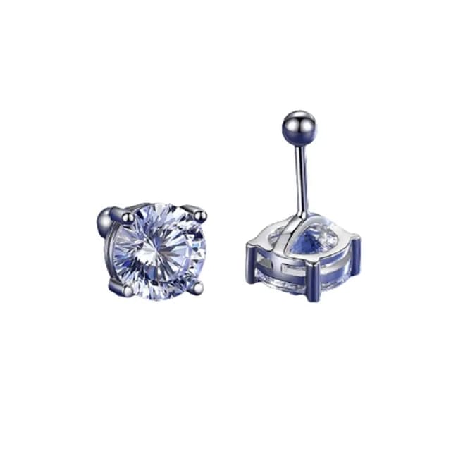 【米蘭精品】現貨+預購 莫桑鑽耳環925純銀耳針(2ct八心八箭經典中性情人節生日禮物女飾品2款73yk56)