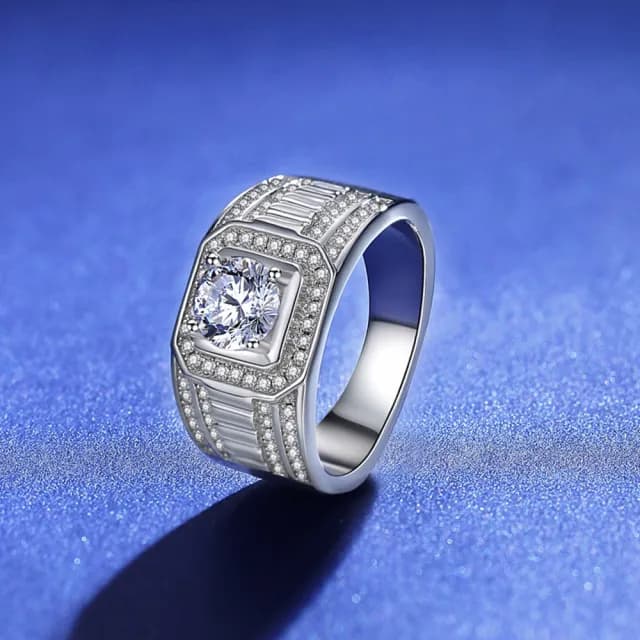 【米蘭精品】現貨+預購 莫桑鑽戒指925純銀(1克拉8心8箭D色個性聖誕節情人節生日交換禮物男飾品73yk61)