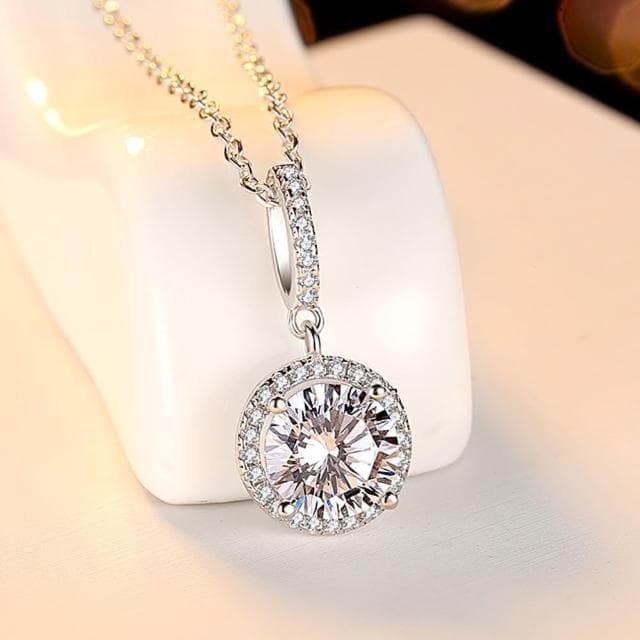 【米蘭精品】現貨+預購 莫桑鑽項鍊925純銀吊墜(2克拉8心8箭滿鑽聖誕節情人節生日交換禮物女飾品73yk13)