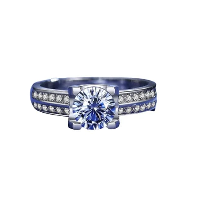 【米蘭精品】現貨+預購 莫桑鑽戒指925純銀(1克拉8心8箭牛頭四爪聖誕節情人節生日交換禮物女飾品73yk66)