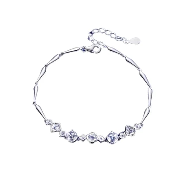 【米蘭精品】現貨+預購 莫桑鑽手鍊925純銀銀飾(0.5ct四葉草輕奢時尚情人節生日禮物女飾品73yk77)