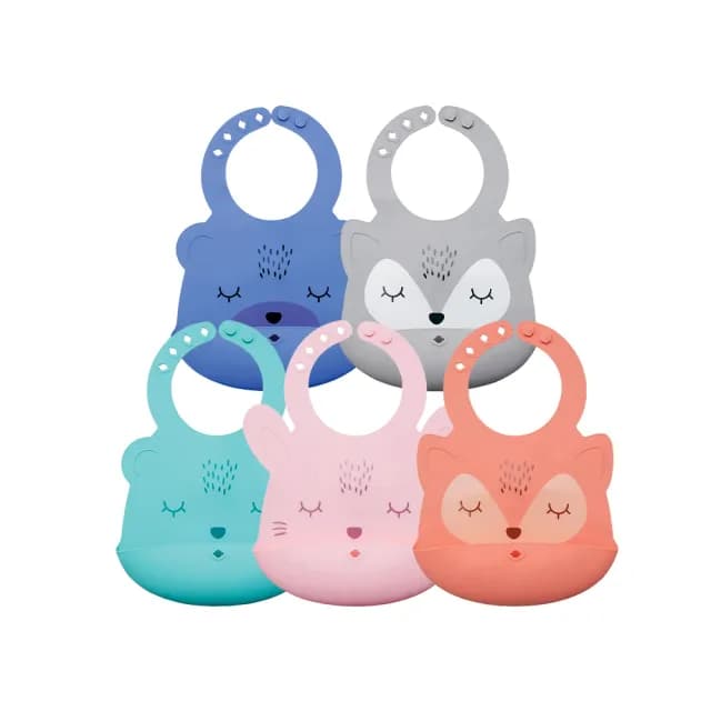 【Tiny Twinkle】美國 矽膠防漏防水圍兜(多款可選/兒童學習餐具/寶寶吃飯圍兜)