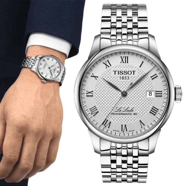 【TISSOT 天梭 官方授權】LE LOCLE 力洛克系列 機械腕錶 父親節 禮物 送禮 推薦(T0064071103300)
