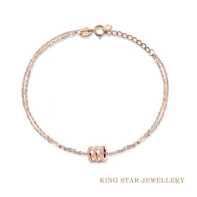 【King Star】小蠻腰18K玫瑰金手鍊(輕奢珠寶設計)